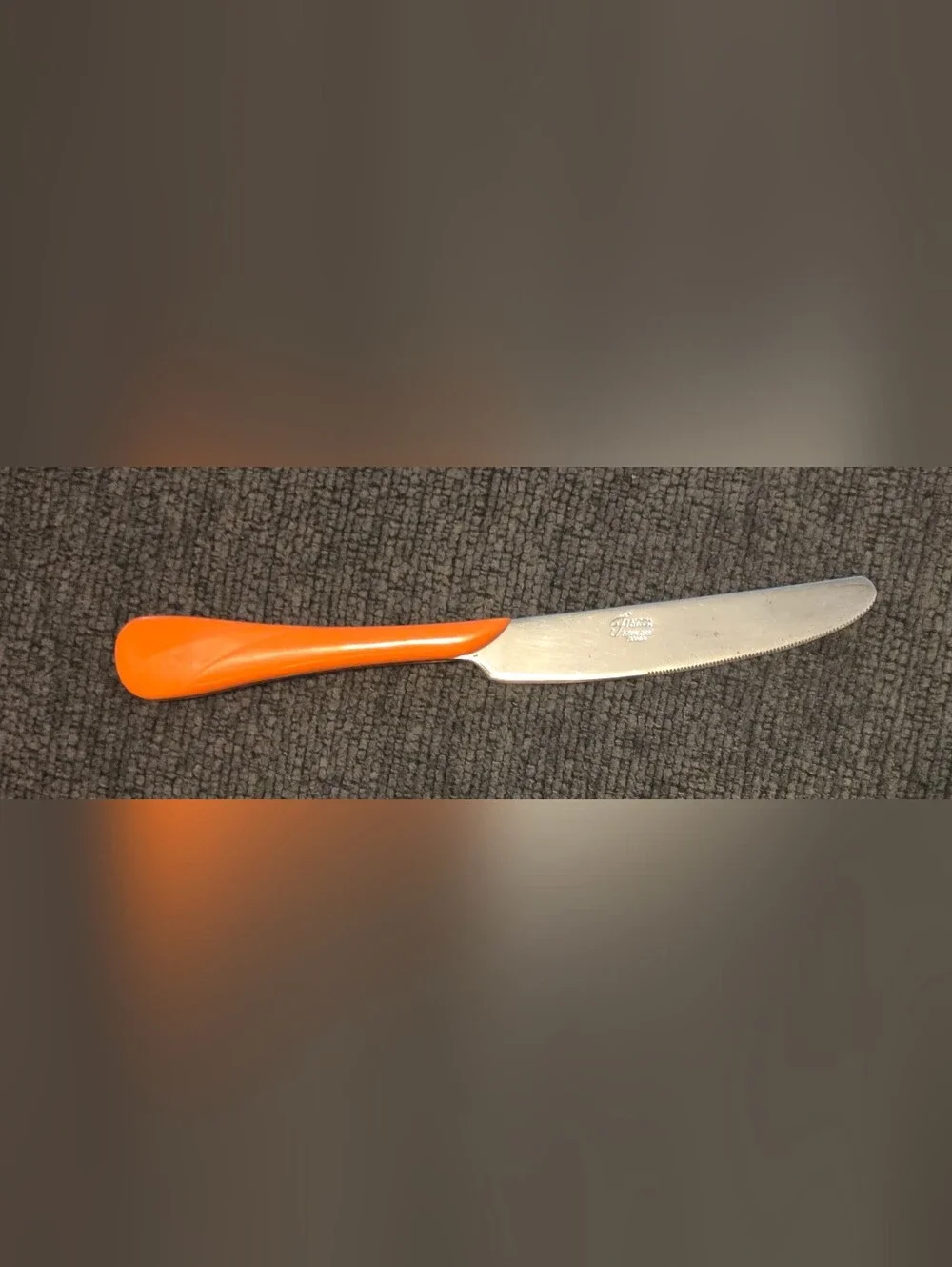 Fiesta Swirl Persimmon Orange  Stainless Spreader Knife